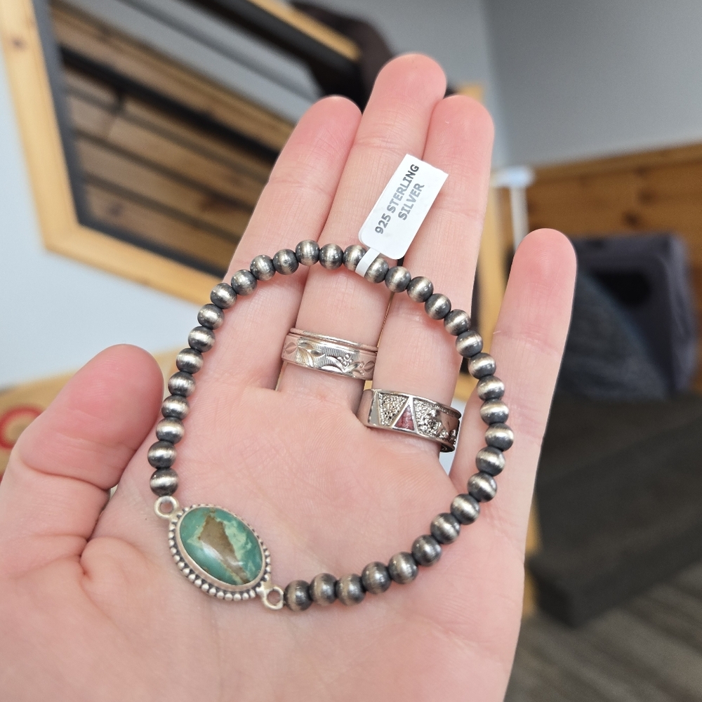 Pilot Mountain Turquoise Sterling Bracelet